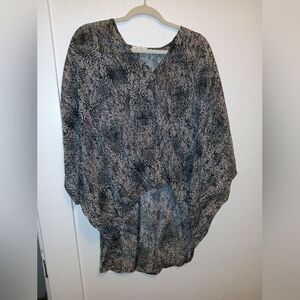 Maurices Dolman Sleeve Snake Print Sheer Top XL